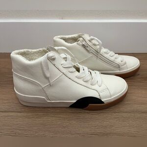 Dolce Vita White High-Top Sneakers with Gum Sole